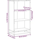 vidaXL Ormar za knjige crni 60x35x107,5 cm izrađeno drvo | shoptok.hr