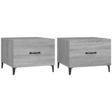 Furnova Klubska mizica s kovinskimi nogami 2 kosa 50x50x40 cm, (21913214) | Shoptok.si