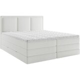 MID.YOU POSTELJA BOXSPRING 200 cm x 220 cm , les, tekstil, leseni material bela | Shoptok.si