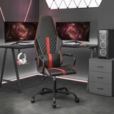 vidaXL Igraća stolica crno-crvena od umjetne kože | shoptok.hr