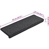  Prostirke za stepenice 15 kom 65x21x4 cm antracit pravokutni rub | shoptok.hr