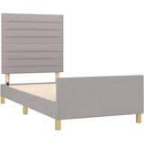  Za krevet s uzglavljem svjetlosivi 90x190 cm od tkanine | shoptok.hr