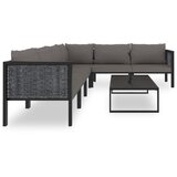 Maison Chic Seti vrtnega pohištva - Vrtna garnitura z blazinami 7-delna poli ratan antracitna, (21797014) | Shoptok.si