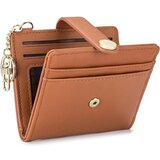 INF Ženska denarnica z dvojno zadrgo z ID okencem in obeskom za ključe Brown, (21671422) | Shoptok.si