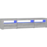 Maison Chic TV omarica - TV stojalo - Televizijska omarica z LED lučkami siva sonoma 195x35x40 cm, (21700448) Cene