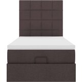 vidaXL Otomanski posteljni okvir z vzmetnico rjav 90x200 cm blago | Shoptok.si