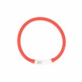 Duvo ogrlica za pse, svetleća usb silikonska, 45cm, crvena