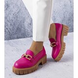 Gemre Pink loafers with gold embellishment Adriney | Shoptok.si