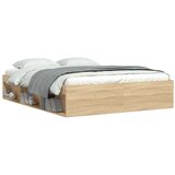 vidaXL Posteljni okvir sonoma hrast 140x190 cm | Shoptok.si