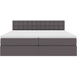  Krevet s prostorom za pohranu s LED-om Siva 180 x 200 cm - Siva 180 x 200 cm | shoptok.hr