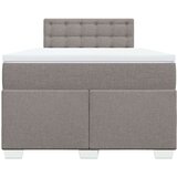 vidaXL Box spring postelja z vzmetnico taupe 120x190 cm blago | Shoptok.si