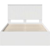  Okvir za krevet Bijelo 120 x 190 cm Čvrsto borovo drvo | shoptok.hr