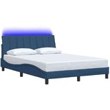  Posteljni okvir brez vzmetnice moder 140x200 cm tkanina | Shoptok.si