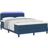 Krevet s opruga kutije s LED trakama Plava 140 x 200 cm tkanina | Eponuda.com