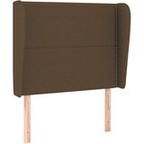  Vzglavje z ušesi temno rjavo 93x23x118/128 cm blago, (20952772) | Shoptok.si
