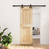 Furnova Drsna vrata s kompletom vodil 70x210 cm trdna borovina, (21945105) Cene