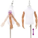  Podesivi Maneken 120-157 cm s Postoljem Uniseks PP Bijela Slike