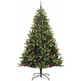  Umjetno savitljivo božićno drvce s 300 LED dioda Zelena 210 cm | shoptok.hr