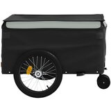Prikolica za bicikl crno-siva 45 kg željezna | shoptok.hr