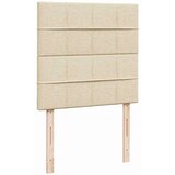 vidaXL Box spring postelja z vzmetnico krem 90x200 cm blago, (21291346) | Shoptok.si