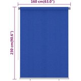  Vanjska roleta za zamračivanje 160 x 230 cm plava HDPE | Shoptok.si