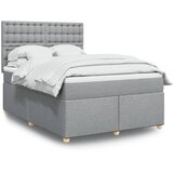  Krevet box spring s madracem svjetlosiva 160x200 cm tkanina | shoptok.hr