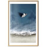  Plakat - Yacht on the Sea 40x60 Zlatni okvir s margom | shoptok.hr