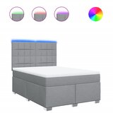  Krevet box spring s madracem svjetlosivi 140x200 cm od tkanine | shoptok.hr