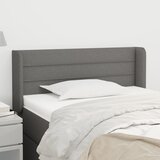  Uzglavlje s ušima tamnosivo 93x16x78/88 cm od tkanine | shoptok.hr