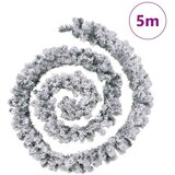 vidaXL Božićna girlanda s LED svjetlima zelena 5 m PVC | shoptok.hr