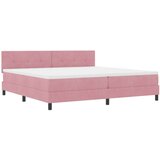 Box Spring Postelja z Mattresom Roza 200x200 cm Žamet, (22051712) | Shoptok.si