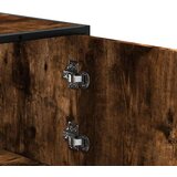 vidaXL Visoka ploča dimljeni hrast 68x35x106,5cm izrađeno drvo i metal | shoptok.hr