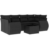  The Living Store Vrtna sedežna garnitura 7-delna z blazinami črn poli ratan - Vrtna Sedežna Garniture, (21463973) | Shoptok.si