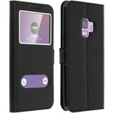 AVIZAR Ovitek za Samsung Galaxy S9 z dvojnim oknom, stojalo za video, črn, (20526847) | Shoptok.si