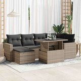 vidaXL 7-dijelni set vrtnih sofa sivi od poliratana | shoptok.hr