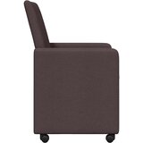 vidaXL Blagovačke stolice s kotačima 2 pcs Tamno smeđa 57 x 66 x 94 cm | shoptok.hr