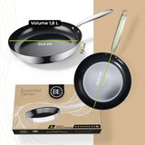 BE Living Tava Essential Black 24 cm troslojni nehrđajući čelik | shoptok.hr