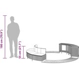  Okvir za masažno kad siv poli ratan in trden akacijev les - - Siva - 43.8 - 2x klop + 2x regal + 4x stopnica - 2025-vidaXL-Uvoz_2 | Shoptok.si