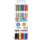 Carioca BiColor Double Felt Tip Pens - 6 kos. Cene