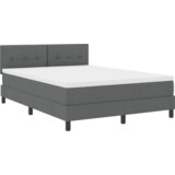 Box Spring Krevet s Madracem i LED-om Tamno Siva 140x200 cm Tkanina | shoptok.hr