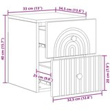  Stenski nočni omarici s predalom 2 pcs Bela 33 x 34,5 x 40 cm, (5000209894) | Shoptok.si