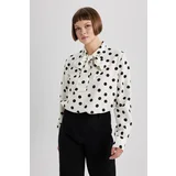 Defacto Regular Fit Bow Collar Long Sleeve Blouse