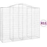  Lučne gabionske košare 11kom 200x50x160/180cm pocinčano željezo | shoptok.hr