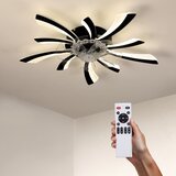  Brilagi-LED Prigušiva svetiljka sa ventilatorom LED/50W/230V 3000-6500K crna + daljinski upravljač | Eponuda.com