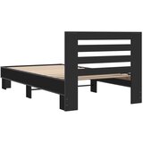  Okvir za krevet crni 75 x 190 cm od konstruirano drvo i metal | shoptok.hr