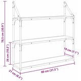  Polica na zidu Staro drvo 80 x 21 x 78,5 cm Konstruirano drvo | shoptok.hr