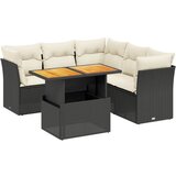  The Living Store Vrtna sedežna garnitura 5-delna z blazinami črn poli ratan - Vrtna Sedežna Garniture, (21461310) | Shoptok.si