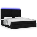  Okvir kreveta s madracima crni 160x200cm od tkanine | shoptok.hr