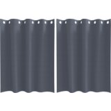 vidaXL Zavjese sa zavjesama 2 pcs Antracit 140 x 140 cm Poliester | shoptok.hr