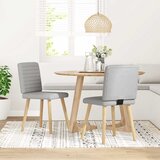 vidaXL Jedilni stoli 2 kosov siva blago | Shoptok.si
